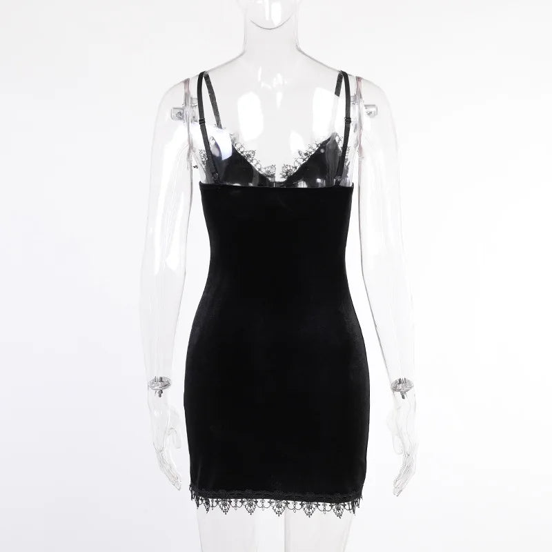Midnight Cross Mini Dress