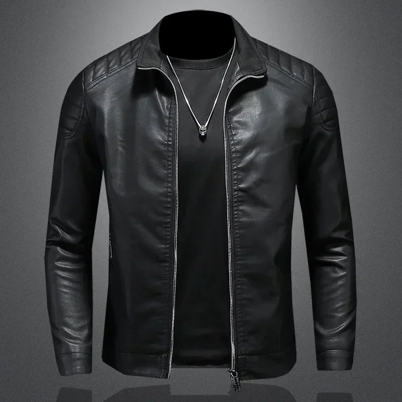 AeroStand Leather Bomber Jacket
