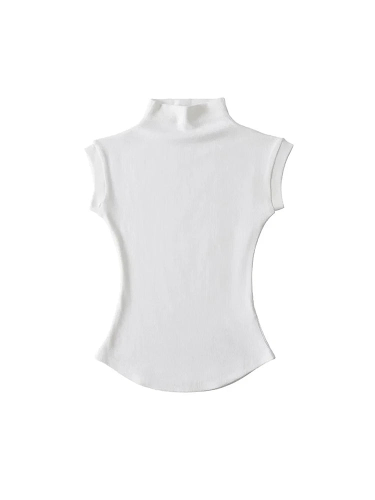 Sleek High-Neck Sleeveless Top