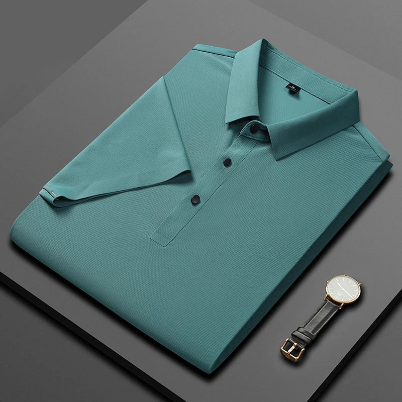 LuxeAir Silk Polo Shirt