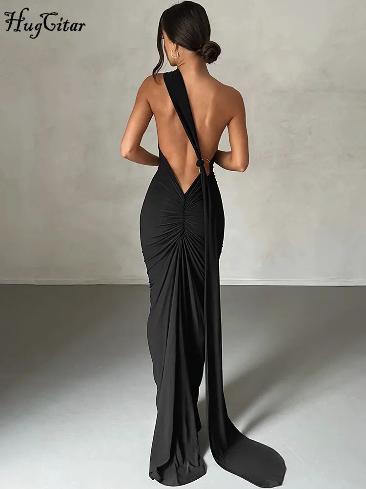 Luna One-Shoulder Maxi Dress