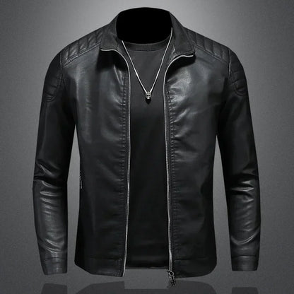 AeroStand Leather Bomber Jacket