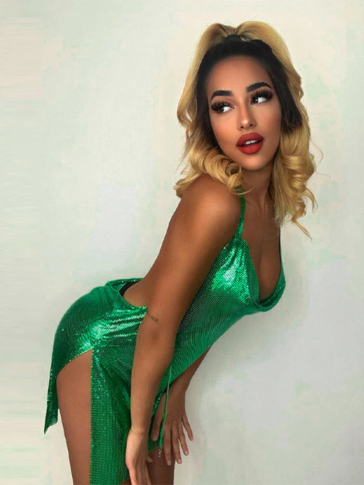 Starlight Halter Sequin Mini Dress