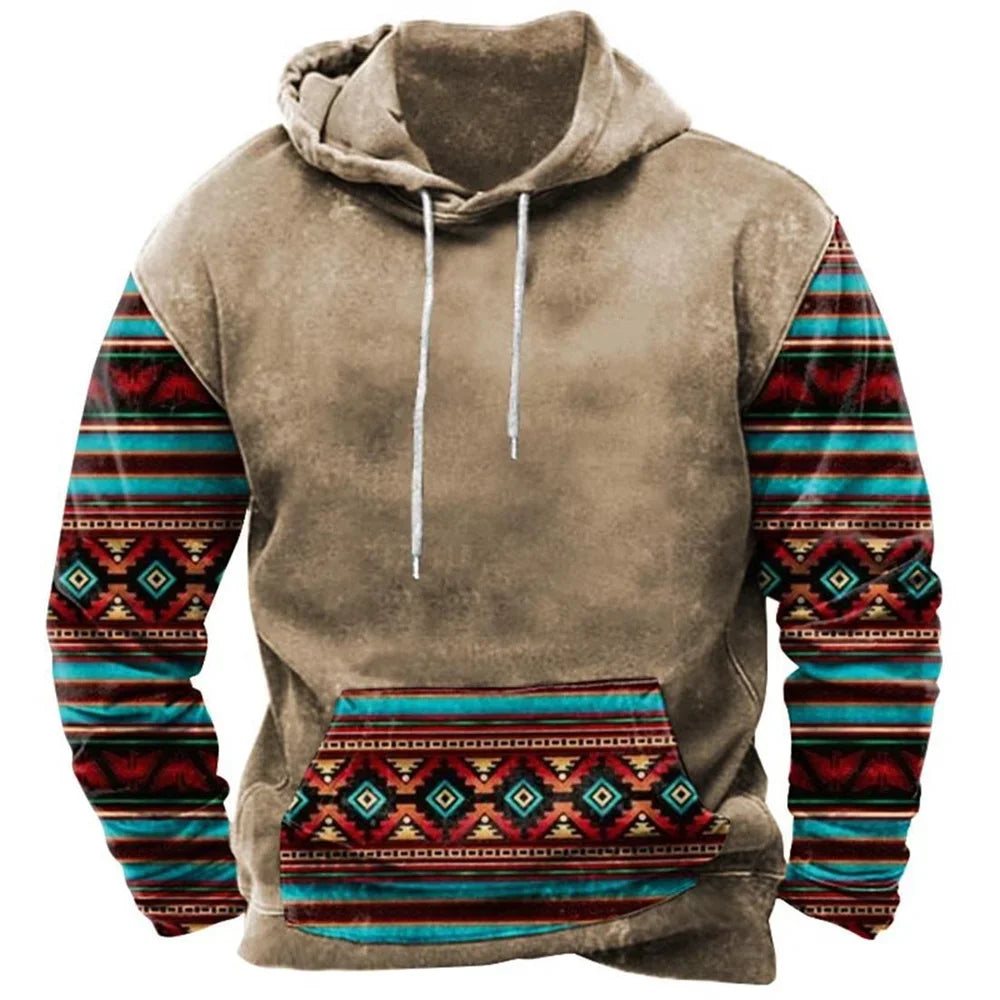 Vintage Fashion Tribal Style Men's Hoodie