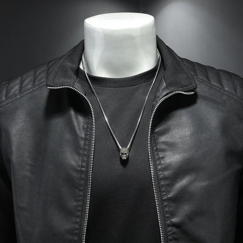AeroStand Leather Bomber Jacket