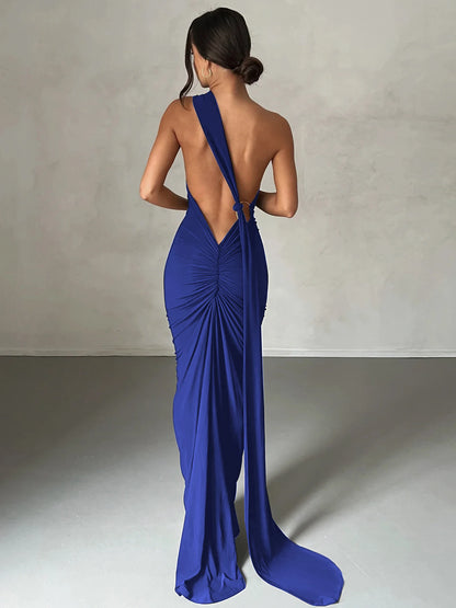 Luna One-Shoulder Maxi Dress