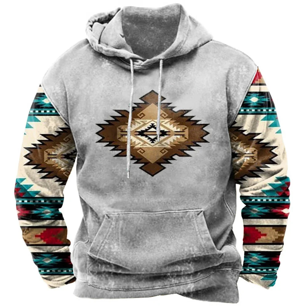 Vintage Fashion Tribal Style Men's Hoodie