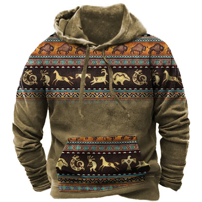 Vintage Fashion Tribal Style Men's Hoodie