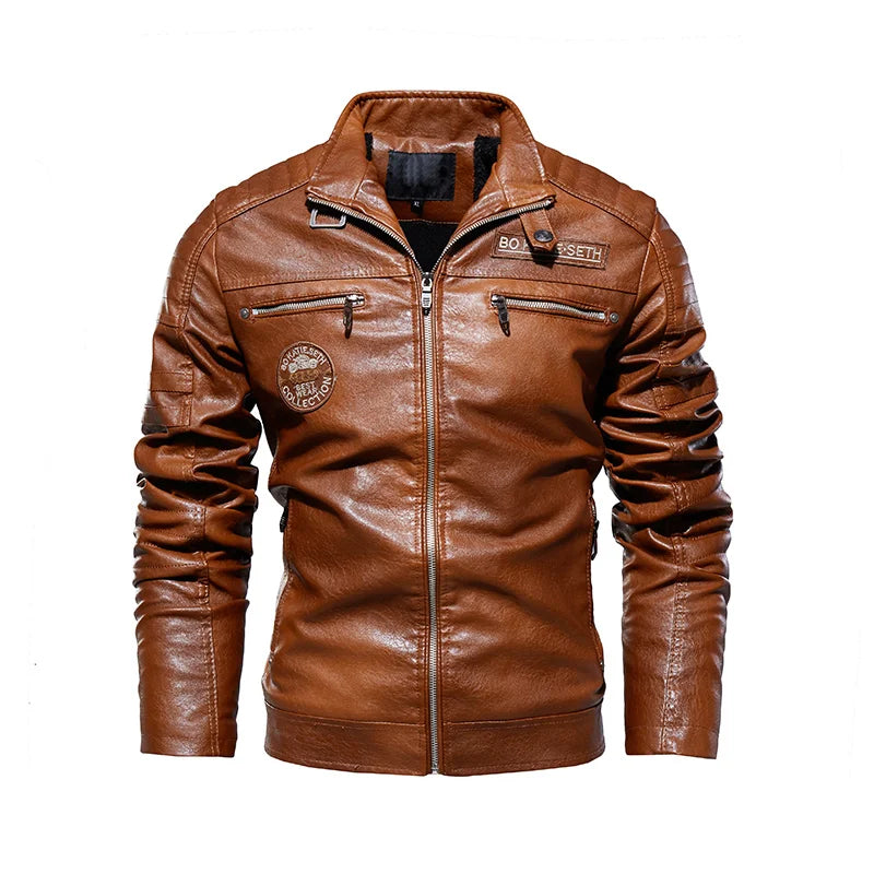 Northfield Fur Collar Leather Jacket