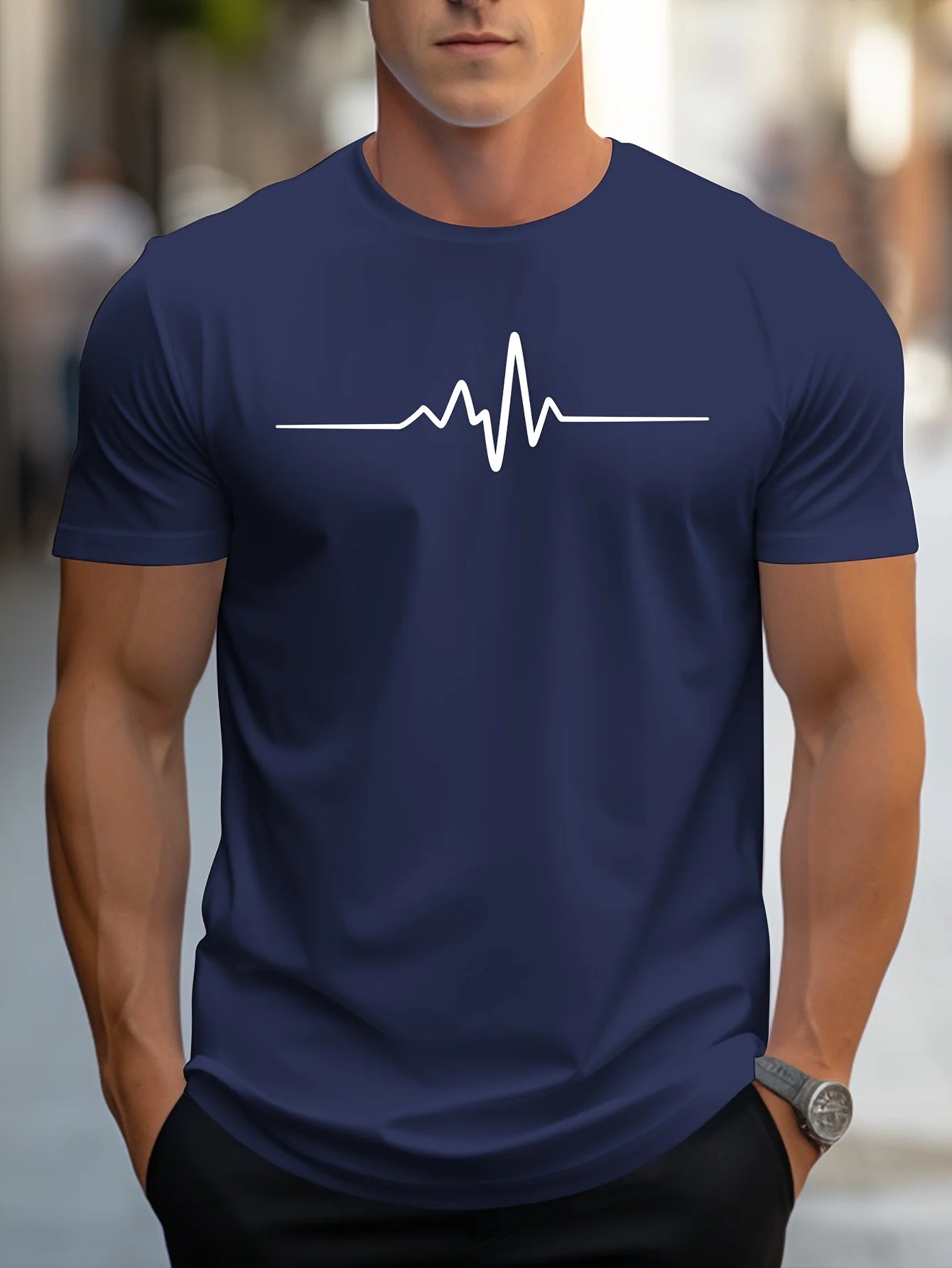 Canvas Graphic Cotton T-Shirt