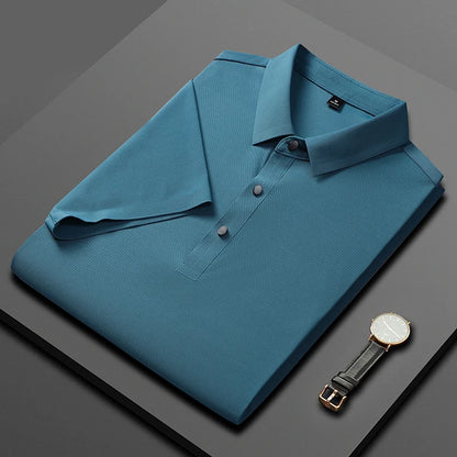LuxeAir Silk Polo Shirt
