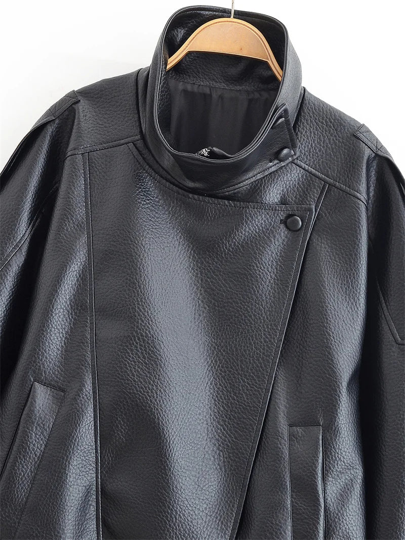 Raven Moto Faux Leather Jacket
