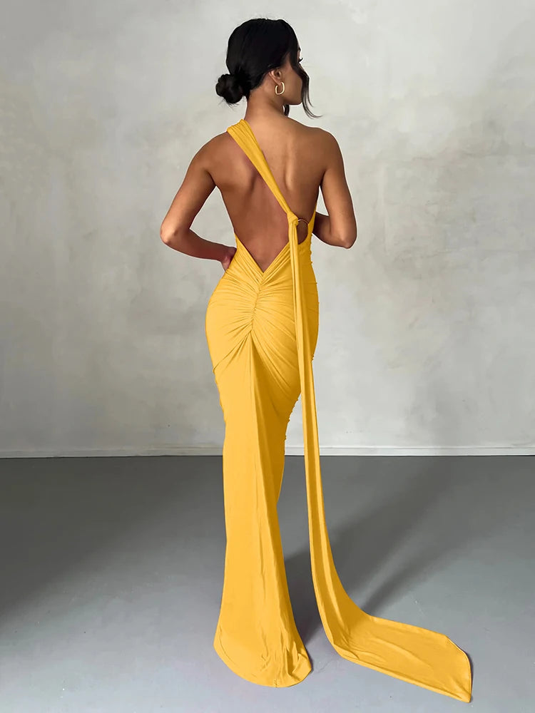 Luna One-Shoulder Maxi Dress