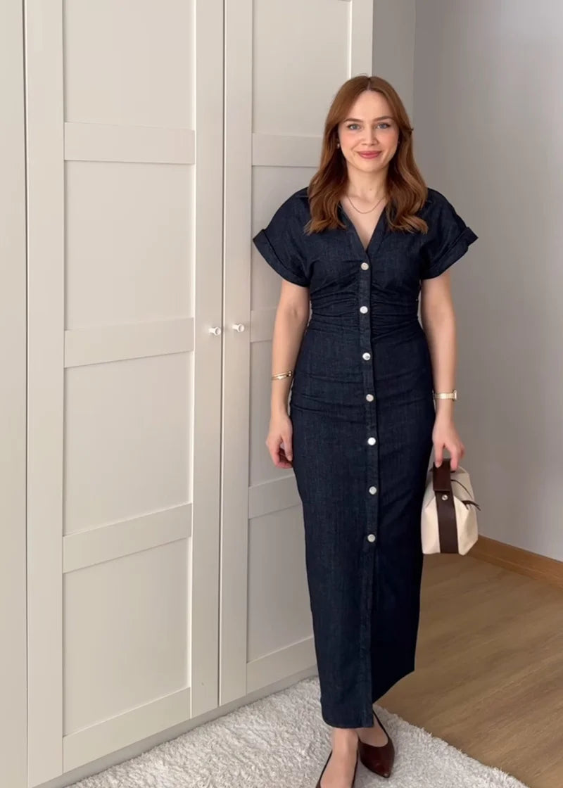 Cambridge Denim Midi Dress