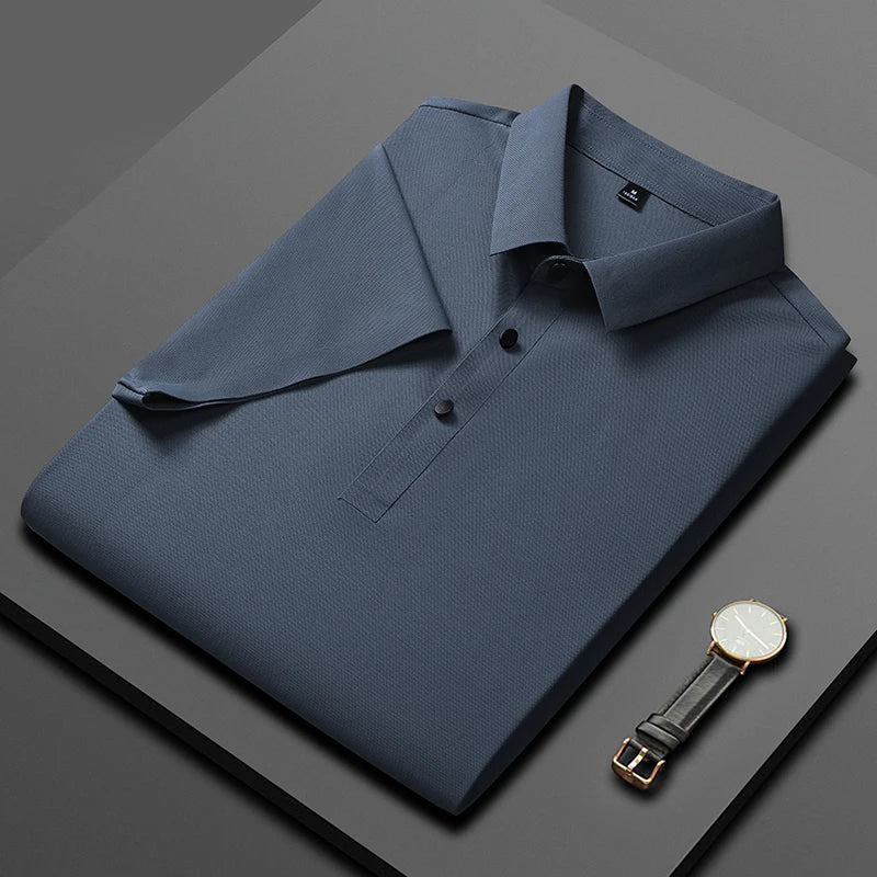 LuxeAir Silk Polo Shirt