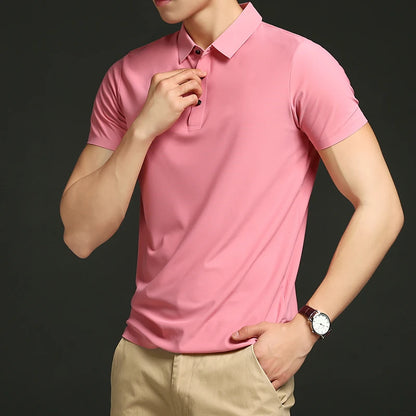 LuxeAir Silk Polo Shirt