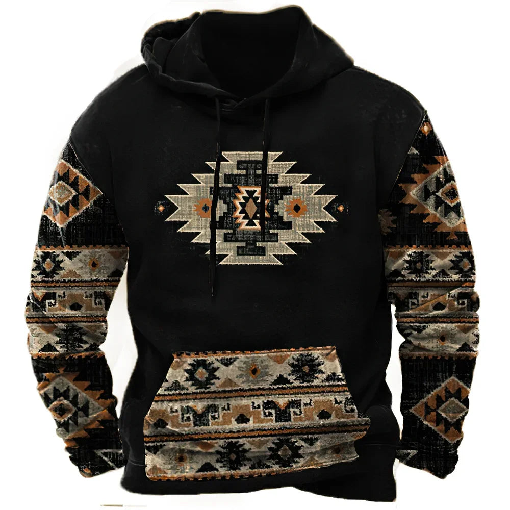 Vintage Fashion Tribal Style Men's Hoodie