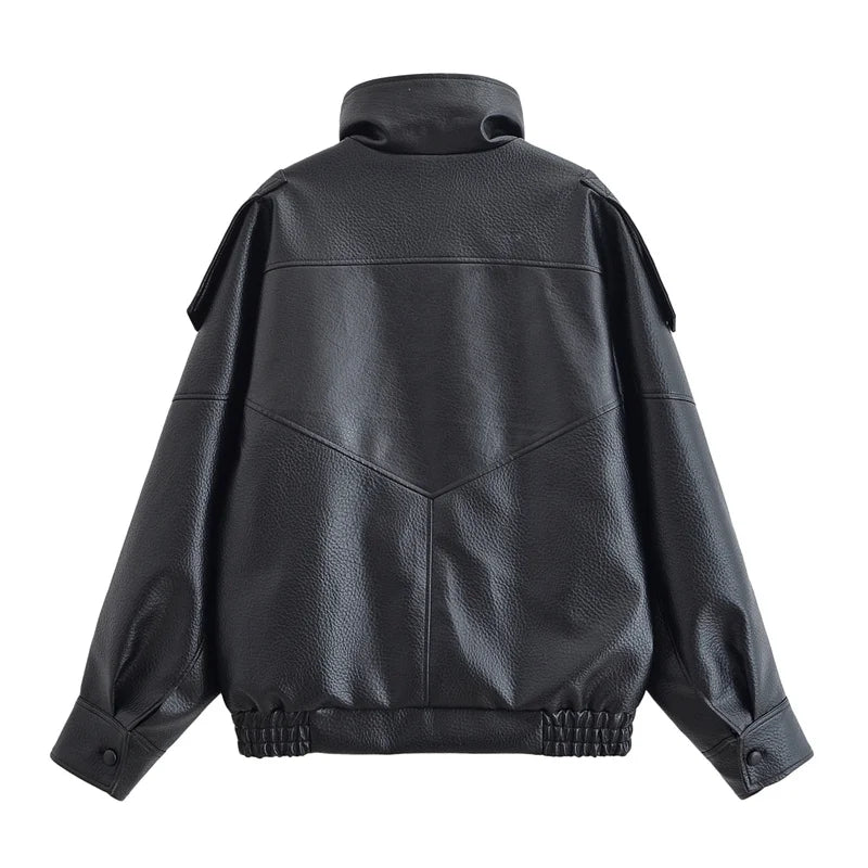Raven Moto Faux Leather Jacket