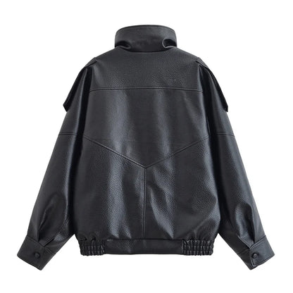 Raven Moto Faux Leather Jacket