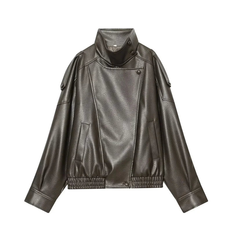 Raven Moto Faux Leather Jacket