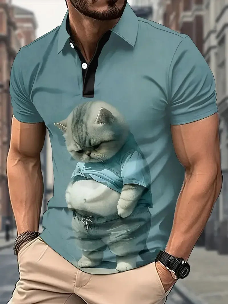 PurrPrint 3D Polo Shirt