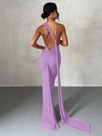 Luna One-Shoulder Maxi Dress