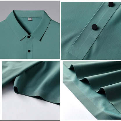 LuxeAir Silk Polo Shirt