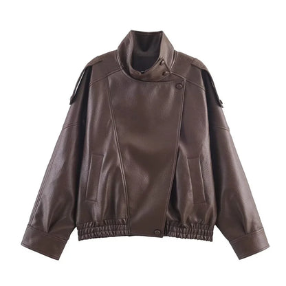 Raven Moto Faux Leather Jacket