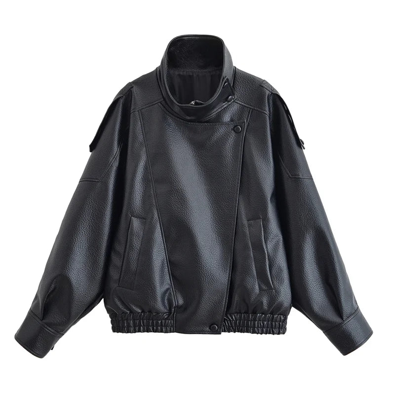 Raven Moto Faux Leather Jacket