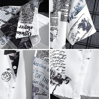 Coastal Print Short Sleeve Shirt