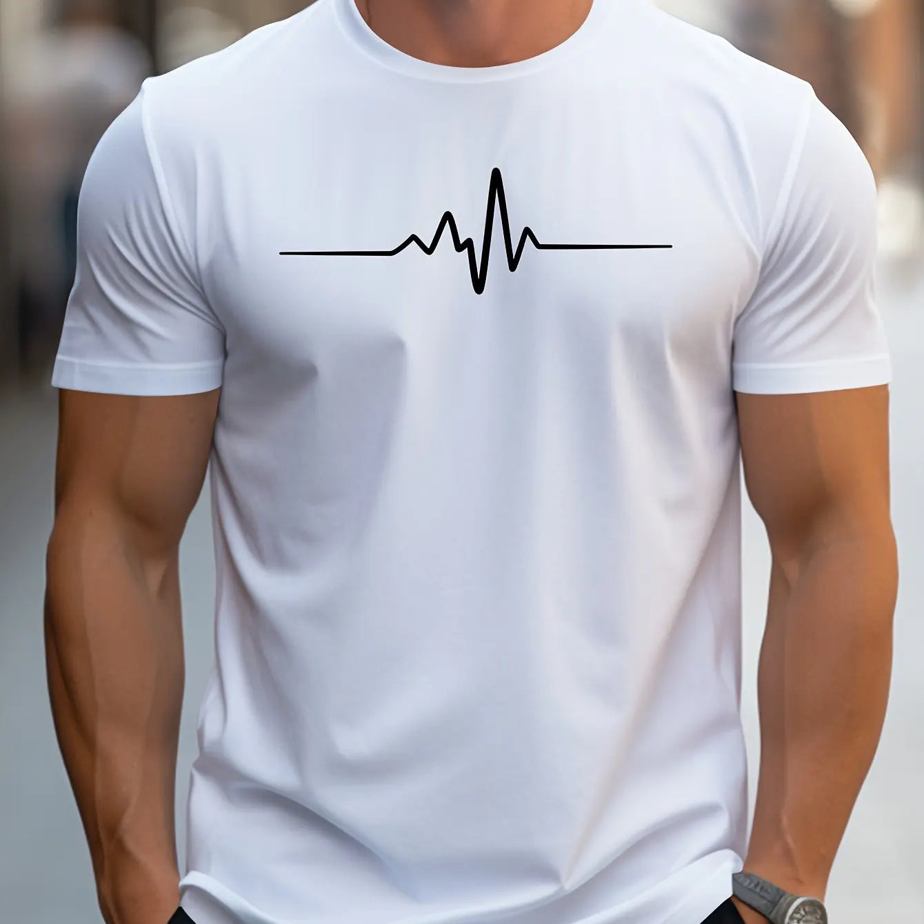 Canvas Graphic Cotton T-Shirt