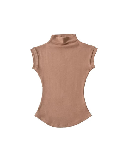 Sleek High-Neck Sleeveless Top