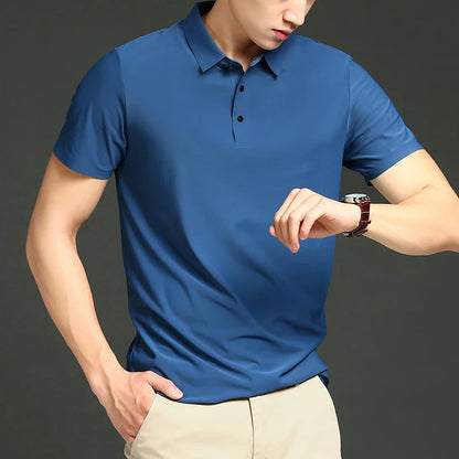 LuxeAir Silk Polo Shirt
