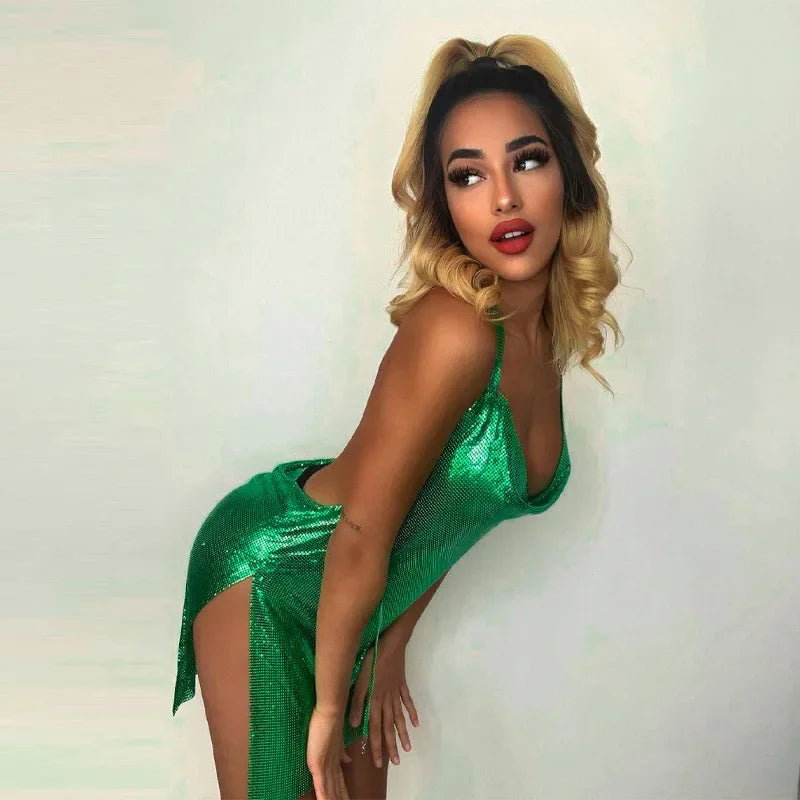 Starlight Halter Sequin Mini Dress