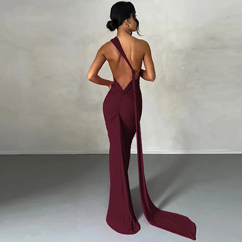 Luna One-Shoulder Maxi Dress