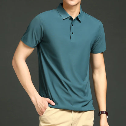 LuxeAir Silk Polo Shirt