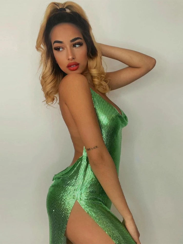 Starlight Halter Sequin Mini Dress