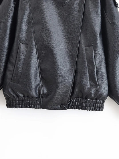 Raven Moto Faux Leather Jacket