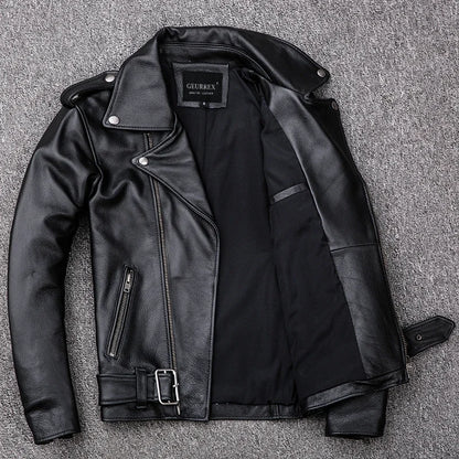 Spring Classical Motorcycle Leather Jacket