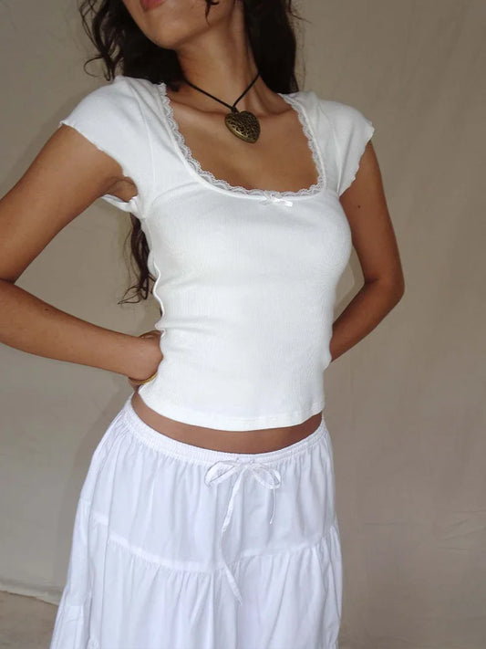 Daisy Lace Baby Tee