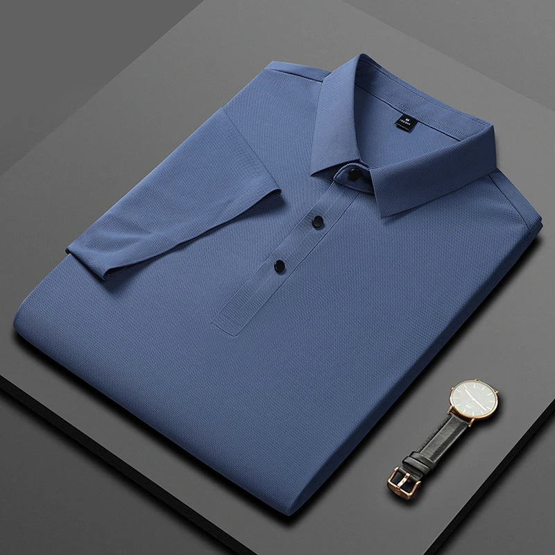 LuxeAir Silk Polo Shirt