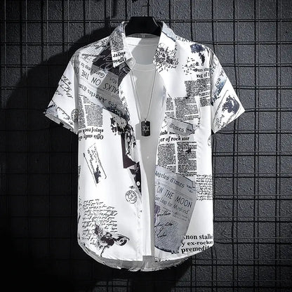 Coastal Print Short Sleeve Shirt
