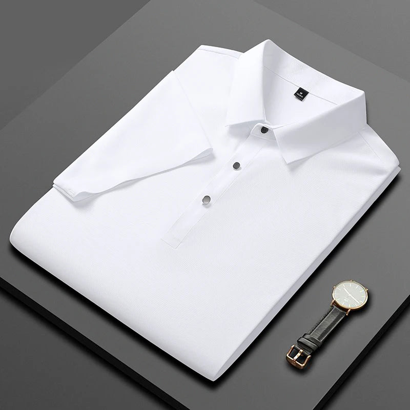 LuxeAir Silk Polo Shirt