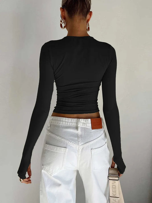 Urban Crop Long Sleeve T-Shirt