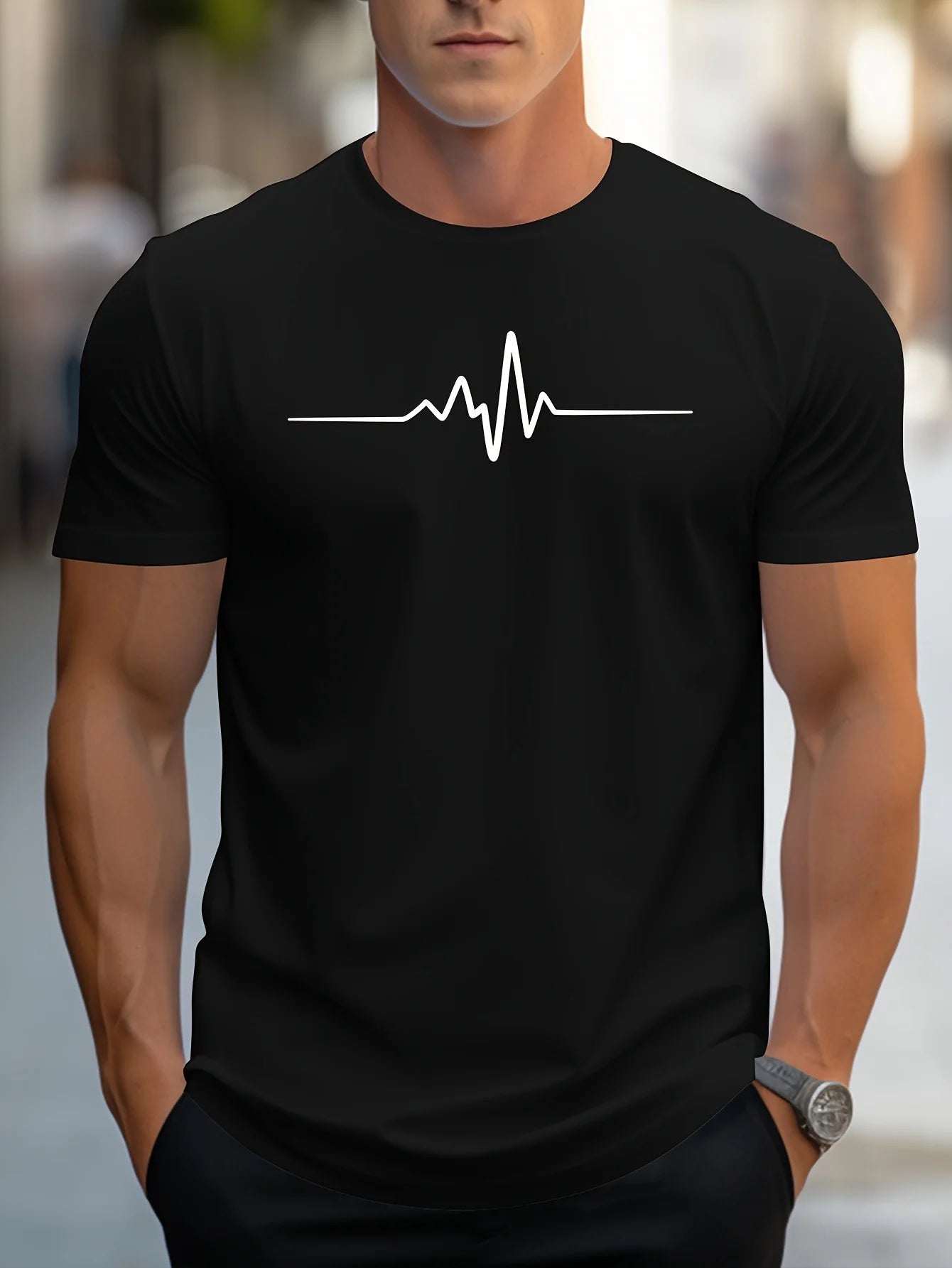 Canvas Graphic Cotton T-Shirt