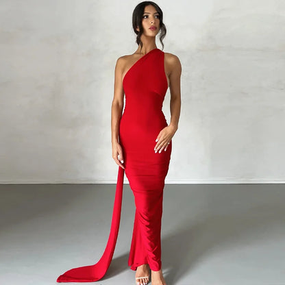 Luna One-Shoulder Maxi Dress