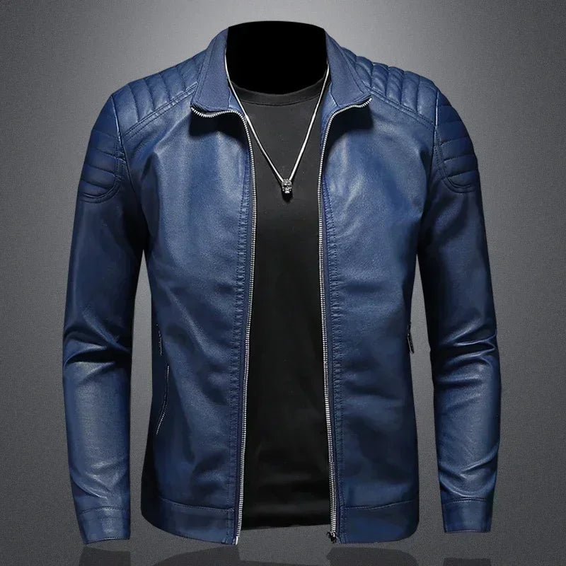 AeroStand Leather Bomber Jacket