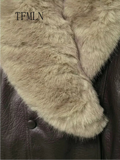 Victoria Fur Collar Leather Jacket
