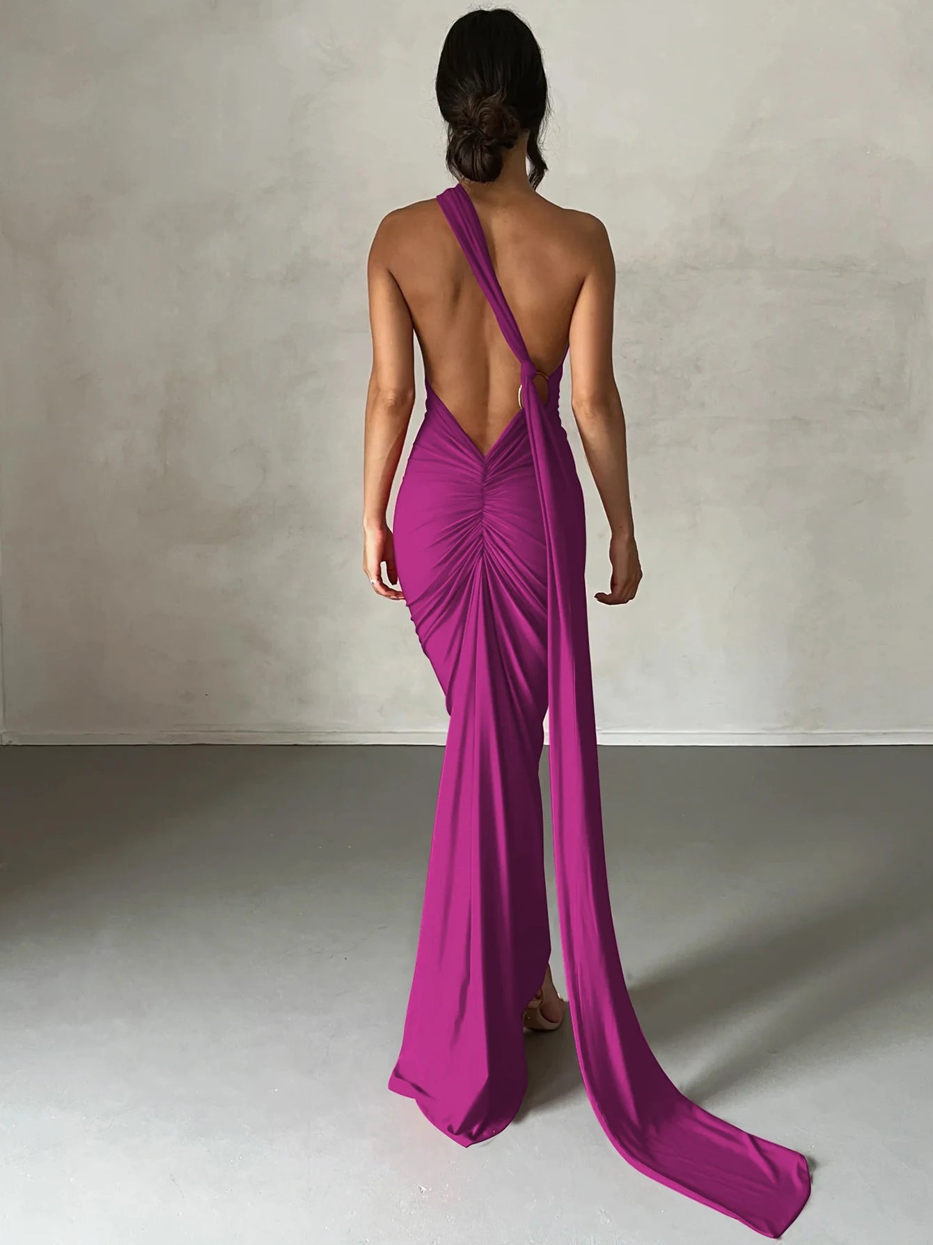 Luna One-Shoulder Maxi Dress