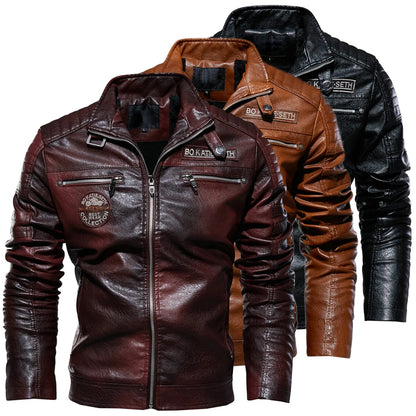 Northfield Fur Collar Leather Jacket